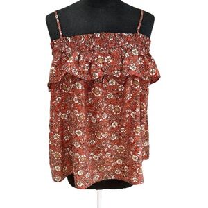 🆕Hayden Womens Large NWT spaghetti strap‎ flowy pullover blouse Beachy feminine